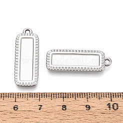 304 Stainless Steel Pendant Cabochon Settings&nbsp;STAS-N108-65P