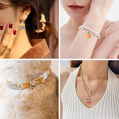 30個15スタイルアロイエナメルペンダント  カドミウムフリー＆鉛フリー  ミックスカラー  14~24x8~17x1.5~4mm  穴：1.2~2.5mm  2個/スタイル&nbsp;ENAM-YW0005-29