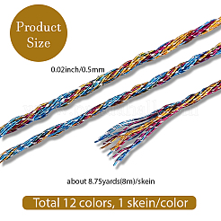 6-Ply Metallic Polyester Embroidery Floss&nbsp;OCOR-WH20074-01A-11