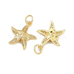 Brass Micro Pave Cubic Zirconia Pendants&nbsp;KK-C114-27B-G