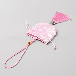 Dragon Pattern Brocade Bag Pendant Decorations&nbsp;HJEW-WH0036-73D
