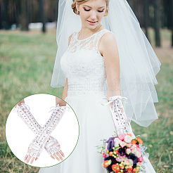 Polyester Lady Tulle Lace Oversleeve Gloves&nbsp;AJEW-WH0596-073A