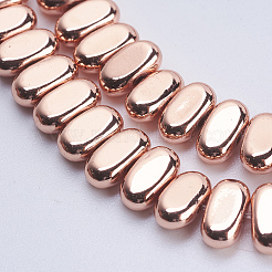 Electroplate Non-magnetic Synthetic Hematite Beads Strands&nbsp;G-J382-4x8x2mm-B02