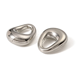 プラスチックチャーム  ティアドロップチャーム  プラチナ  18x14.5x7mm  穴：8x6mm&nbsp;CCB-C002-02C-P