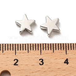 CCBプラスチックビーズ  スター  プラチナ  7.8x8x3mm  穴：1.6mm&nbsp;CCB-A001-04P