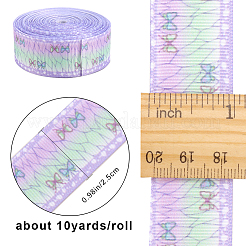 10 Yards Polyester Printed Grosgrain Ribbon&nbsp;OCOR-GF0002-36B