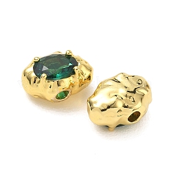 Brass Pave Cubic Zirconia Beads&nbsp;CU-CBA42CA-06G-01