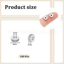 100Pcs 201 Stainless Steel Spacer Beads&nbsp;STAS-UN0059-57B