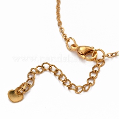 304 Stainless Steel Cable Chain Anklets&nbsp;AJEW-H104-04G