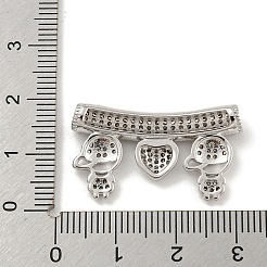 Brass Micro Pave Clear Cubic Zirconia Beads&nbsp;KK-G493-14A-P