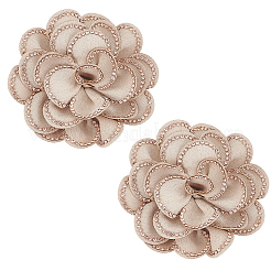 布靴のバックルクリップ  花  桃パフ  70~72x14.5~29mm&nbsp;AJEW-WH0696-323
