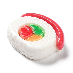 不透明樹脂デコデンカボション  模造食品  寿司  17x19x6mm&nbsp;RESI-G071-02D