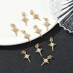 SHEGRACE Brass Micro Pave Cubic Zirconia Pendants&nbsp;XGRQ3D101-480G