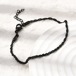 304 Stainless Steel Rope Chain Bracelets for Women&nbsp;BJEW-P395-01EB