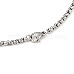 Tarnish Resistant Trendy Men's 201 Stainless Steel Box Chain Necklaces&nbsp;NJEW-L043A-46P