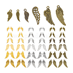 108Pcs 18 Styles Tibetan Style Alloy Pendants&nbsp;TIBEP-PH0001-82