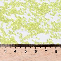 MIYUKIラウンドロカイユビーズ  日本製シードビーズ  （rr143)透過シャルトルーズ  15/0  1.5mm  穴：0.7mm  約5555PCS /ボトル  10 G /ボトル&nbsp;SEED-JP0010-RR0143