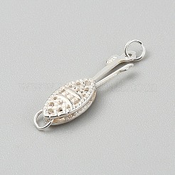 Sterling Silver Box Clasps&nbsp;FIND-WH0139-648S