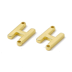 Rack Plating Brass Letter Connector Charms&nbsp;KK-C007-38G-H