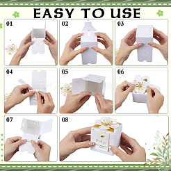 Paper Folding Paper Candy Packing Tote Boxes&nbsp;CON-WH0110-299B