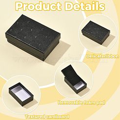 12Pcs 2 Colors Shell Textured Paper Jewelry Packaging Boxes with Black Sponge Inside&nbsp;CON-FS0001-28B