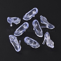 透明なプラスチック製のミニ ハイヒールの靴  おとぎ話の水晶の靴  ドールハウスアクセサリー用  小道具の装飾のふりをする  透明  22x10.5x19mm  10のペア/袋&nbsp;DJEW-WH0038-72