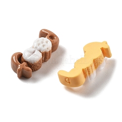 かわいいミニ漫画シリーズ樹脂カボション  ミックスカラー  言葉 食べ物  17x16x5mm&nbsp;CRES-I037-05A