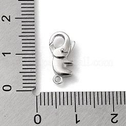 ロジウムメッキ 925 スターリングシルバー カニカン  象  スタンプ925個付き  プラチナメッキ  19.5x10x4.5mm  穴：1.8mm&nbsp;STER-D003-59C-P