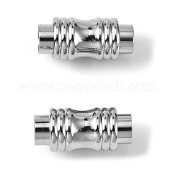 変色しにくい304ステンレススチール製のマグネット留め具と接着端  コラム  ステンレス鋼色  19x8mm  穴：5mm&nbsp;STAS-E049-7