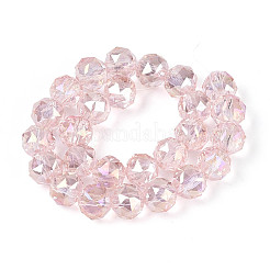 AB Color Plated Transparent Glass Round Beads Strands&nbsp;EGLA-T029-8mm-12T-13