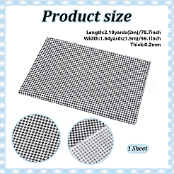 タータンポリエステル生地  服装アクセサリー  ブラック  2000x1500x0.2mm&nbsp;DIY-WH0816-561C