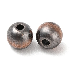不透明なアクリルビーズ  ラウンド  銅メッキ  5x4.5mm  穴：1.4mm&nbsp;MACR-M032-10R