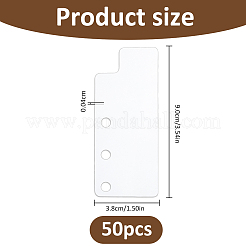 50Pcs Rectangle PP Plastic Notebook Index Divider Sheets&nbsp;AJEW-FH0009-23B