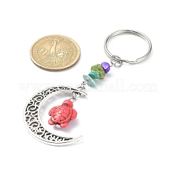 Dyed Synthetic Turquoise Turtle Keychain&nbsp;KEYC-JKC00492