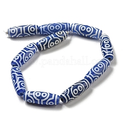 Blue Tibetan Style dZi Beads Strands&nbsp;TDZI-NH0001-B12-01