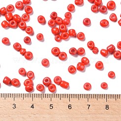 ベーキングペイントガラスのシードビーズ6/0  ラウンド  ミックスカラー  6/0  4~5x3~4mm  穴：1~2mm  10色  約900PCS /カラー  9000個/セット&nbsp;SEED-US0001-04-4mm