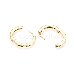 Brass Micro Pave Cubic Zirconia Hoop Earrings for Women&nbsp;EJEW-N054-57G