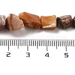 生の粗い天然ムーカイト ビーズ 連売り  ナゲット  8.5~13.5x6.5~9x5~7mm  穴：0.9mm  約18~21個/連  7.28''~7.87''（18.5~20センチメートル）&nbsp;G-P528-B01-02