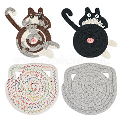 4Pcs 4 Styles Cotton Coasters&nbsp;AJEW-TA0001-80
