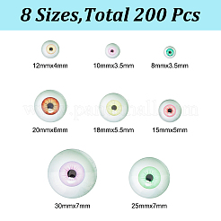 200Pcs 8 Styles Glass Craft Eyes Cabochons&nbsp;DIY-GO0001-86