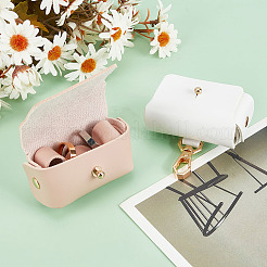 2Pcs 2 Colors PU Leather Pet Collar Couple Ring Boxes&nbsp;AJEW-DR0001-23