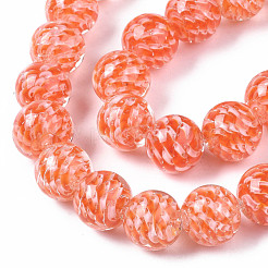Transparent Handmade Lampwork Beads Strands&nbsp;LAMP-T007-21F