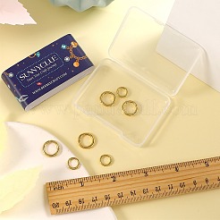 8個 2スタイル 真鍮ツイスタークラスプ  長持ちメッキ  丸いリング  18KGP本金メッキ  10~14x2~2.5mm  内径：6.5~9mm  4個/スタイル&nbsp;KK-SC0003-44