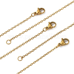 Ion Plating(IP) 5Pcs 304 Stainless Steel Cable Chain Necklaces Set for Men Women&nbsp;MAK-YW0002-02P