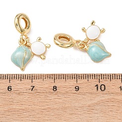 Ocean Brass Enamel European Dangle Charms&nbsp;KK-H278-06G