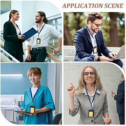 1Sets Rectangle Cowhide Name Card Holders&nbsp;AJEW-GF0014-43A