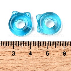ガラスビーズ  猫  ミックスカラー  14.5x14x4.5mm  穴：6mm&nbsp;GLAA-D303-09