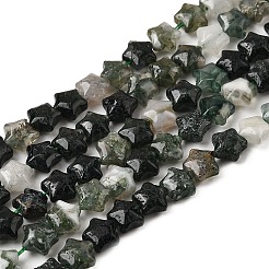 Natural Moss Agate Beads Strands&nbsp;G-Z080-A25-8mm