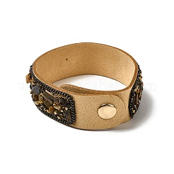 Faux Suede Snap Cord Bracelet&nbsp;LS-BJEW-F428-04