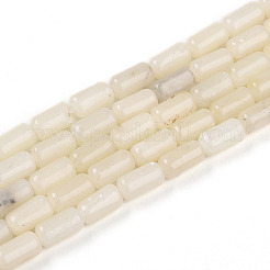 天然な白アフリカオパールビーズ連売り  バレル  7.5~8x4~5mm  穴：0.6mm  約48個/連  15.16~15.35インチ（38.5~39cm）&nbsp;G-N346-01A-10